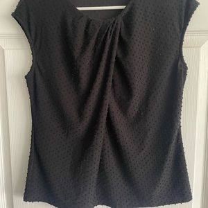 Talbots v neck black sleeveless top